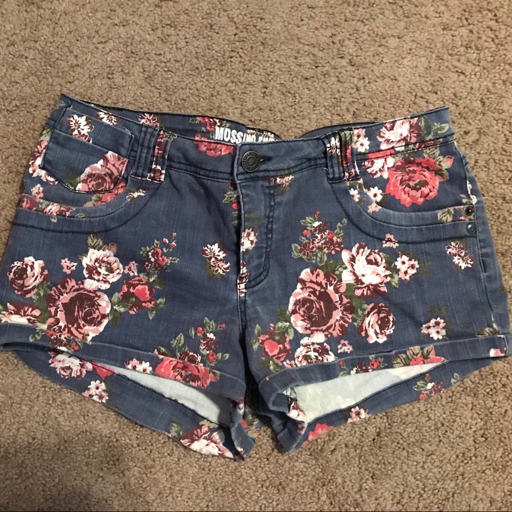 Mossimo Supply Co. Floral Print Jean Shorts
